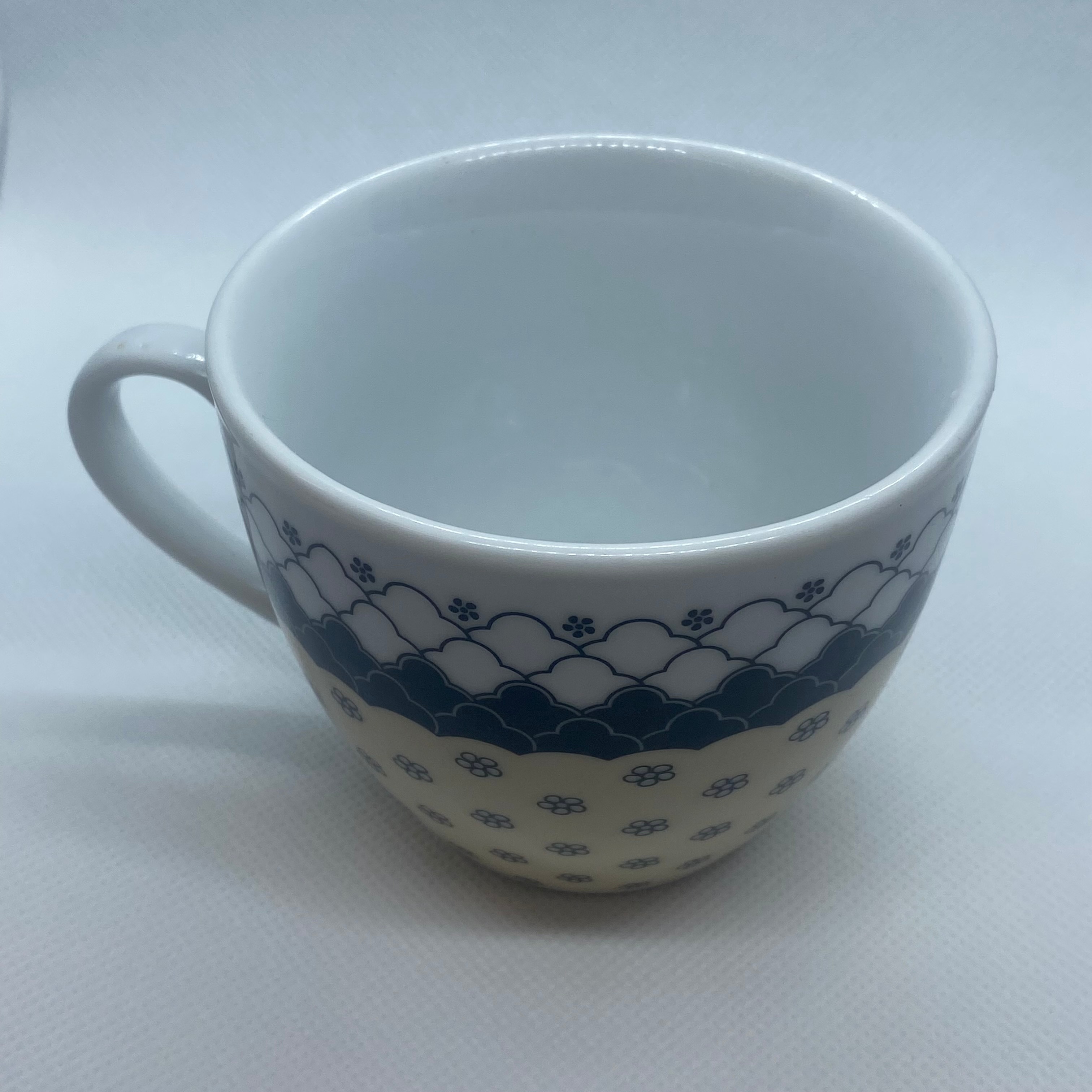 The cup of the first shot flip to show the other side