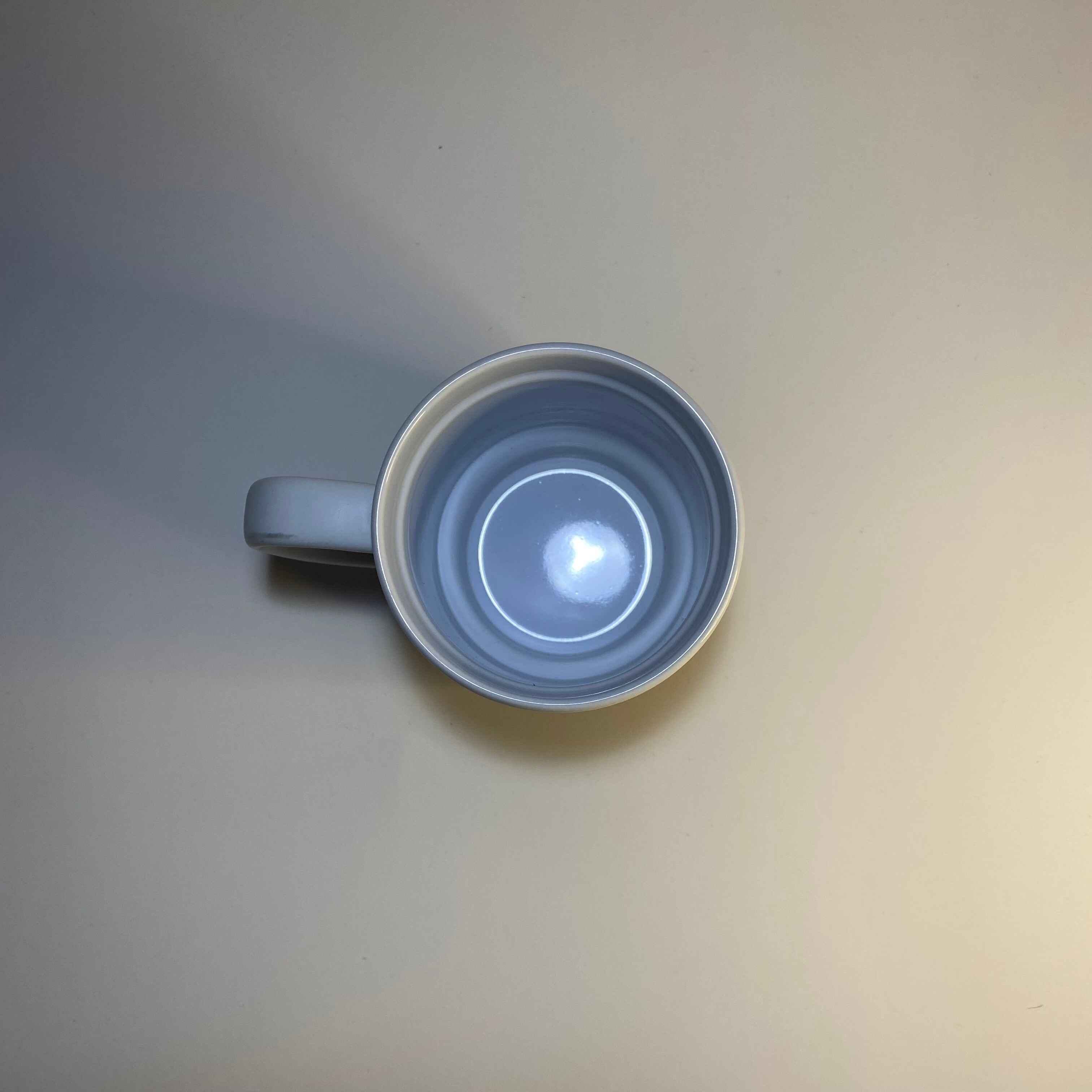 Top view of the mug's inside section