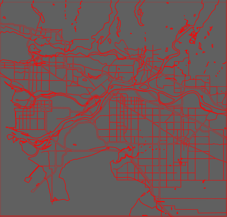 Combined land and road of Vancouver