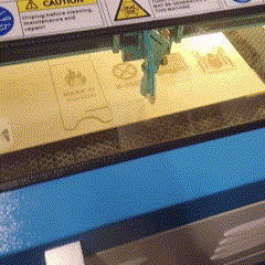 Video of laser-cutter working on our group file